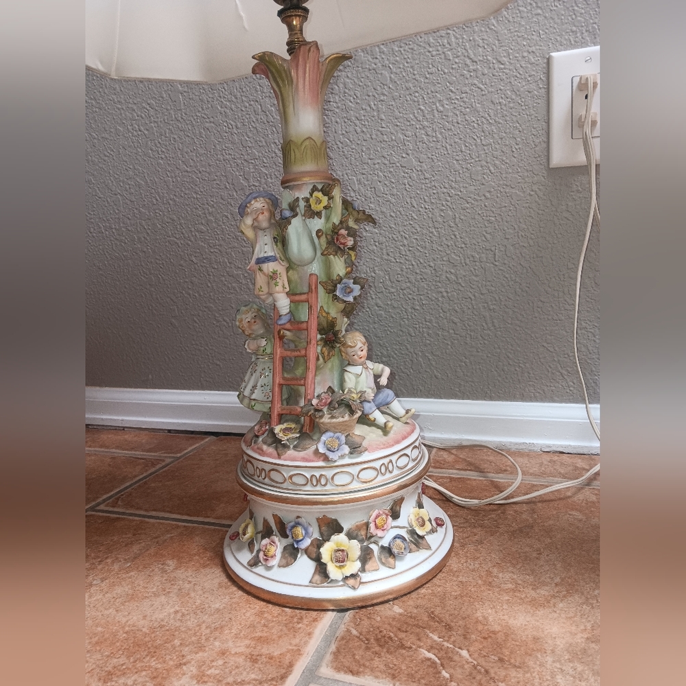 Rare German Near perfection Antique Dresden Lamps